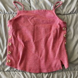 Anthropologie Pink Strappy Tank